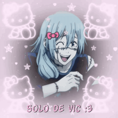 Girl With Hello Kitty On Hair GIF