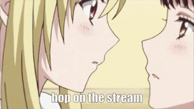 Girl With Hop On The Stream GIF