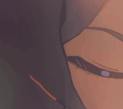 Girl With Horns And Blue Hair GIF