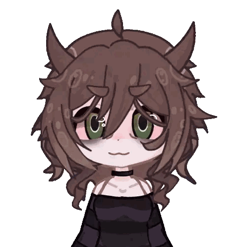 Girl With Horns And Choker Sticker