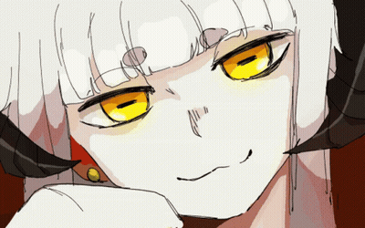 Girl With Horns Drawing GIF