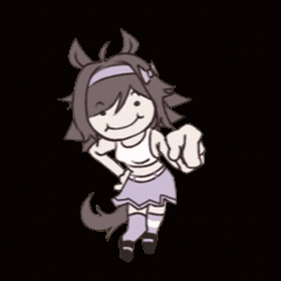 Girl With Horns Pointing GIF