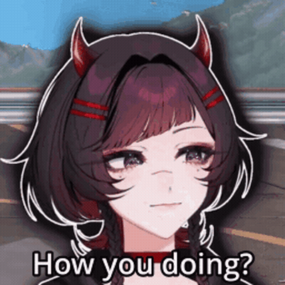 Girl With Horns Saying How You Doing GIF