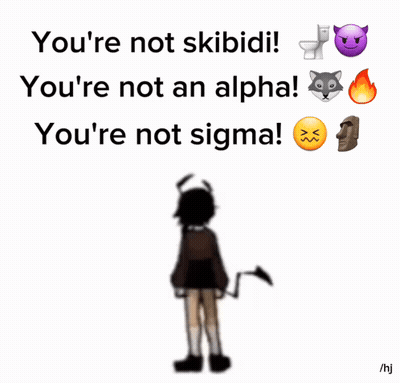 Girl With Horns Saying You're Not Skibidi GIF