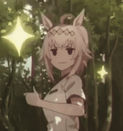 Girl With Horse Head Holding Wand GIF