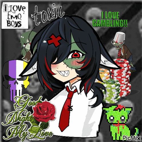 Girl With I Love Emo Boys GIF