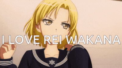 Girl With I Love Rei Wakana GIF