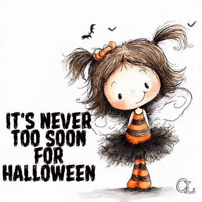 Girl With It's Never Too Soon For Halloween GIF