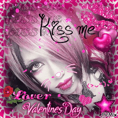 Girl With Kiss Me Lover Valentine GIF