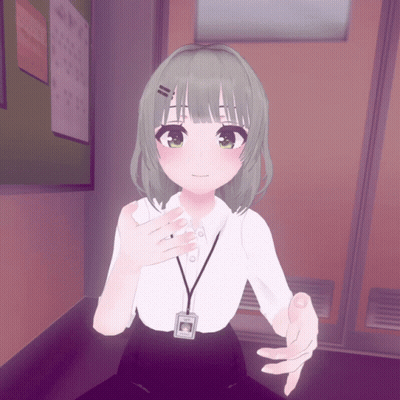 Girl With Lanyard And Her Photo GIF