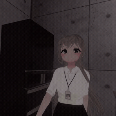 Girl With Lanyard And Name Tag Ao GIF