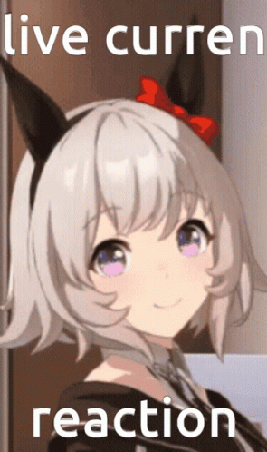 Girl With Live Current Reaction Text GIF