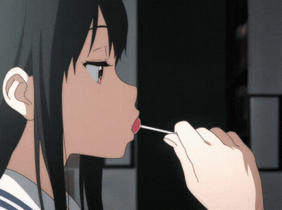 Girl With Lollipop In Mouth GIF