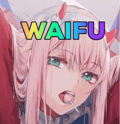 Girl With Lollipop Saying Waifu GIF