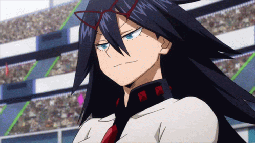 Girl With Long Black Hair And Glasses GIF