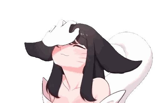 Girl With Long Black Hair And White Hat Sticker