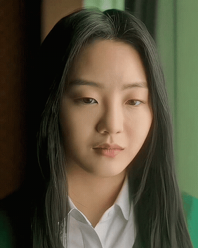 Girl with Long Black Hair and White Shirt