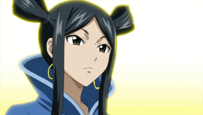 Girl With Long Black Hair In Blue Shirt GIF