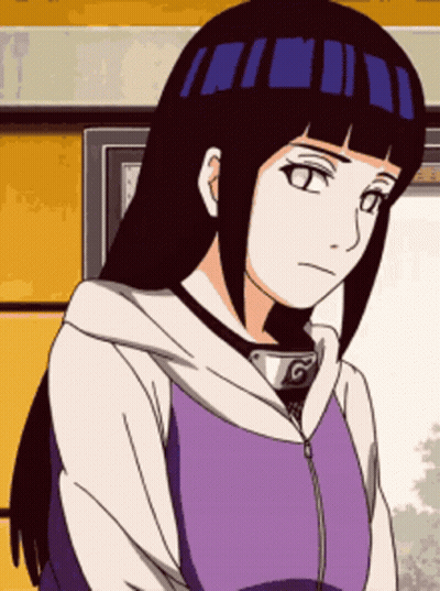 Girl With Long Black Hair In Purple Jacket And White Shirt GIF