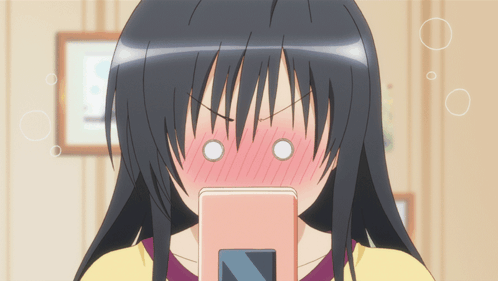 Girl With Long Black Hair Making Funny Face GIF