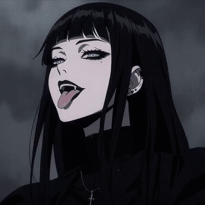 Girl With Long Black Hair Sticking Tongue Out GIF