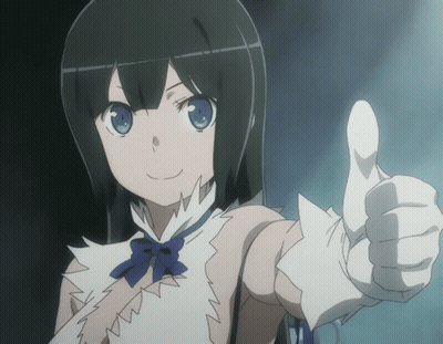 Girl With Long Black Hair Thumbs Up