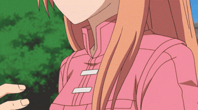 Girl With Long Brown Hair In Pink Jacket GIF