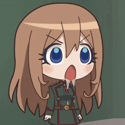 Girl With Long Brown Hair Making Funny Face GIF