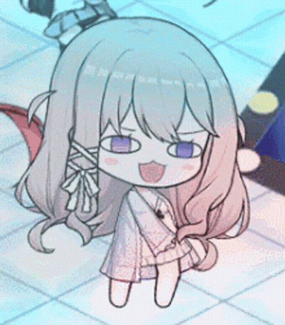 Girl With Long Hair And Bow GIF