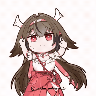 Girl With Long Hair And Red Eyes #Gacha_universe_jp GIF
