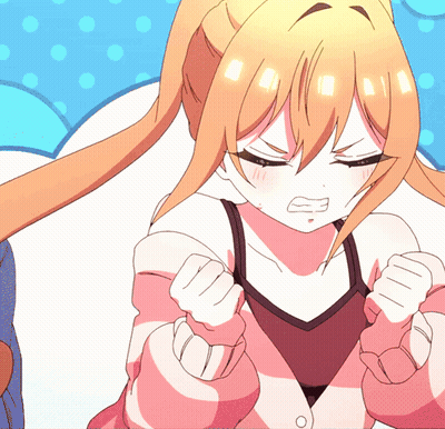 Girl With Long Hair Making Funny Face GIF