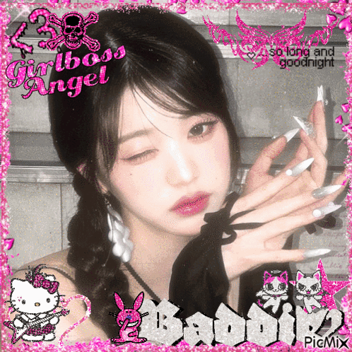 Girl With Long Nails Girl Boss Angel GIF