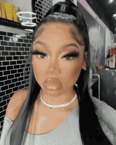 Girl With Long Nails Saying Girl Boss Angel GIF