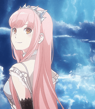 Girl With Long Pink Hair Wearing Crown GIF