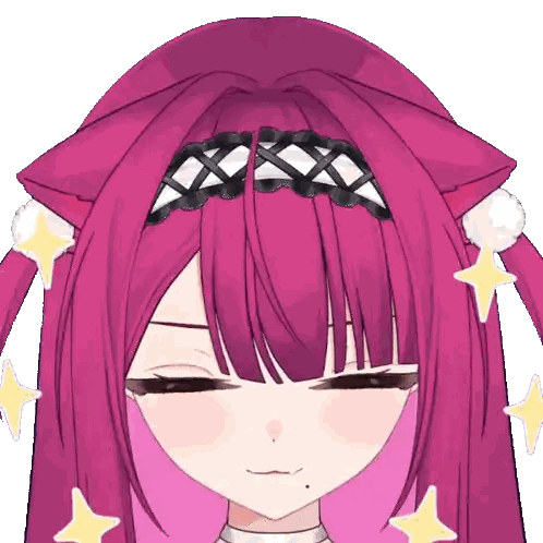Girl With Long Pink Hair Sticker