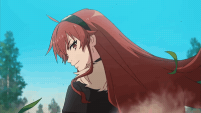 Girl With Long Red Hair And Black Headband GIF