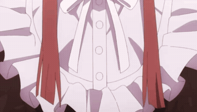 Girl With Long Red Hair In White Button Up Shirt GIF