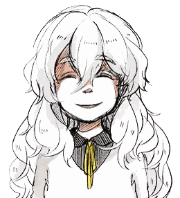 Girl With Long White Hair And Yellow Tie Sticker