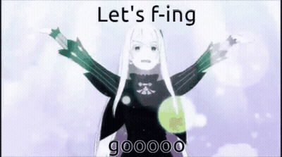 Girl With Long White Hair Standing GIF