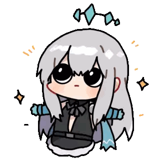 Girl With Long White Hair Sticker