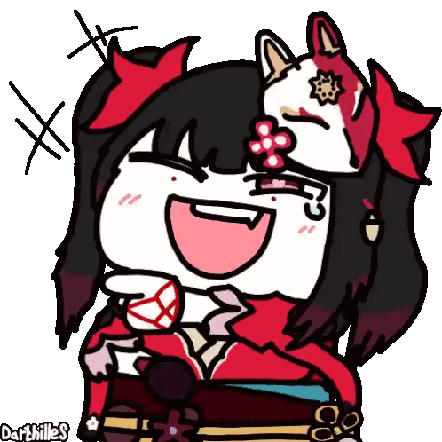 Girl With Mask And Darkhills Sticker