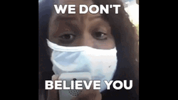 Girl With Mask I Don't Believe You GIF