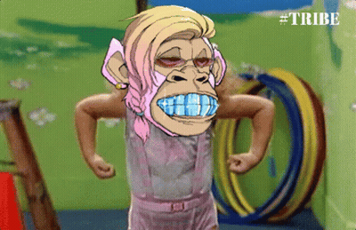 Girl With Monkey Mask #Tribe GIF