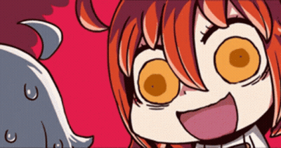 Girl With Orange Hair And Yellow Eyes GIF