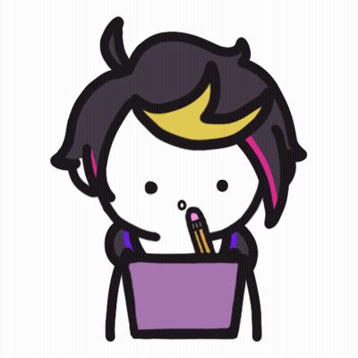 Girl With Pencil In Mouth GIF