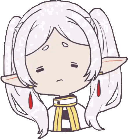 Girl With Pigtails And Blood From Eyes Sticker