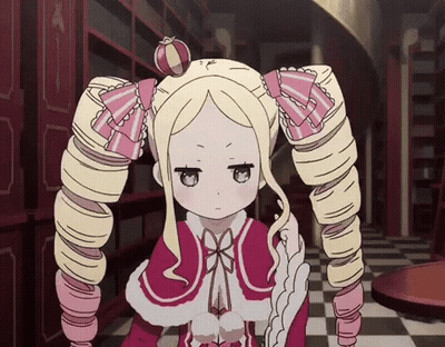 Girl With Pigtails And Crown On Checkered Floor GIF