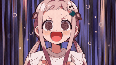 Girl With Pigtails And Skull Making Funny Face GIF