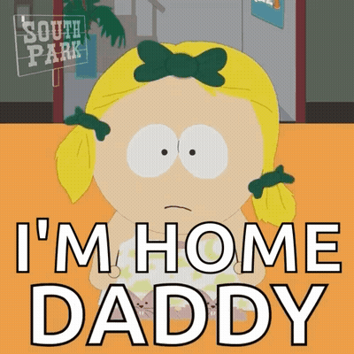 Girl With Pigtails I'm Home Daddy GIF