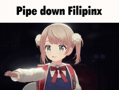 Girl With Pigtails Pipe Down Filipinx GIF